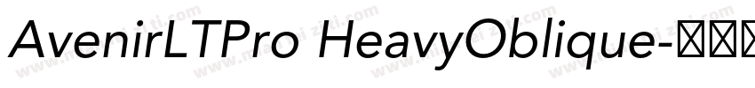 AvenirLTPro HeavyOblique字体转换